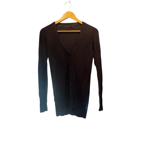 Zara. Women's V-Neck Black/Gray Cardigan. Size Small. - Picture 1 of 9